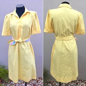 VTG A-Line 70's Working Girl Shirt Dress 8